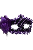 MASCHERA CON FIORE VIOLA